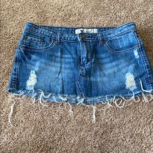 Jean mini skirt